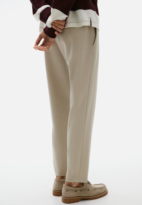 H&M - Slim fit cropped trousers - light beige