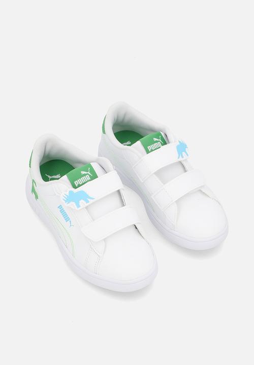 PUMA - Puma Smash 3.0 Dino V Ps - Puma White-Green Fruit-Vibrant Blue