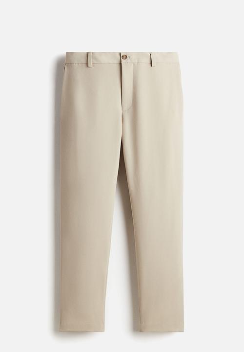 H&M - Slim fit cropped trousers - light beige