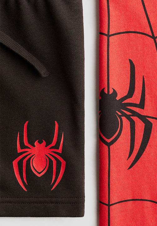 H&M - 2-piece printed set - black/spider-man