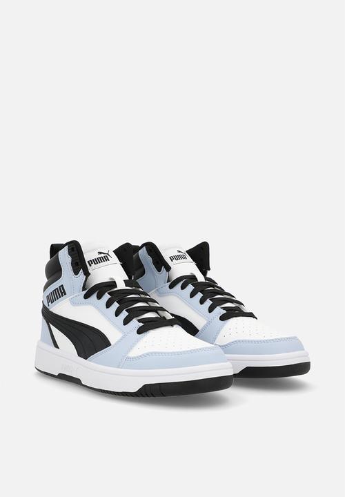 PUMA - Puma Rebound V6 Mid Jr - Puma White-Snow Mountain Blue-Puma Black
