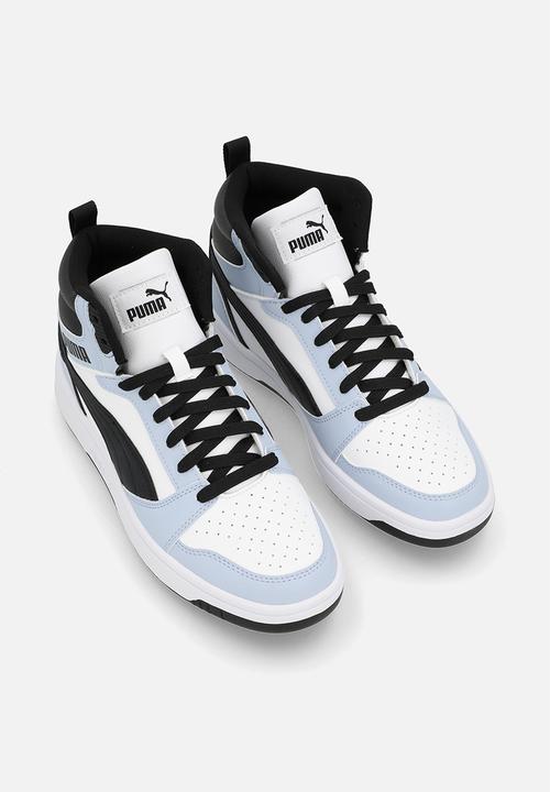 PUMA - Puma Rebound V6 Mid Jr - Puma White-Snow Mountain Blue-Puma Black
