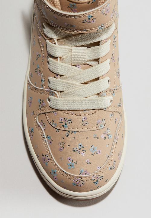 H&M - Hi-top trainers - beige/floral