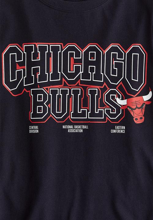 H&M - Print-motif cotton t-shirt - navy blue chicago bulls