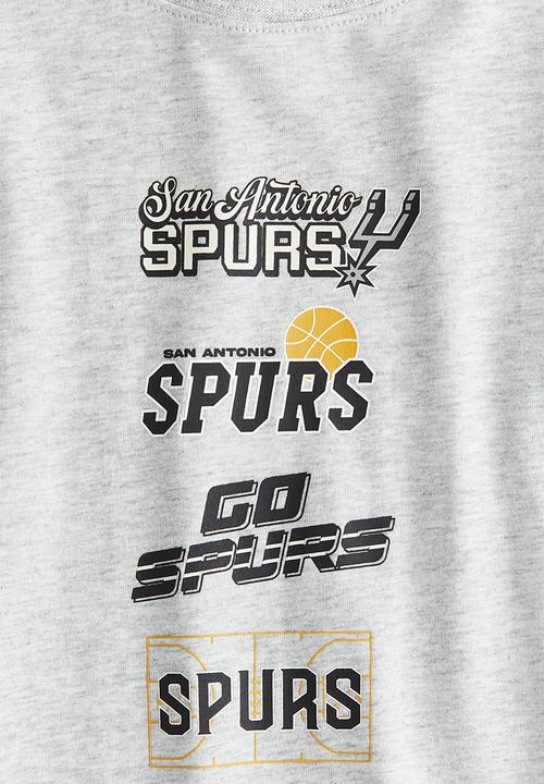 H&M - Print-motif cotton t-shirt - light grey/san antonio spurs