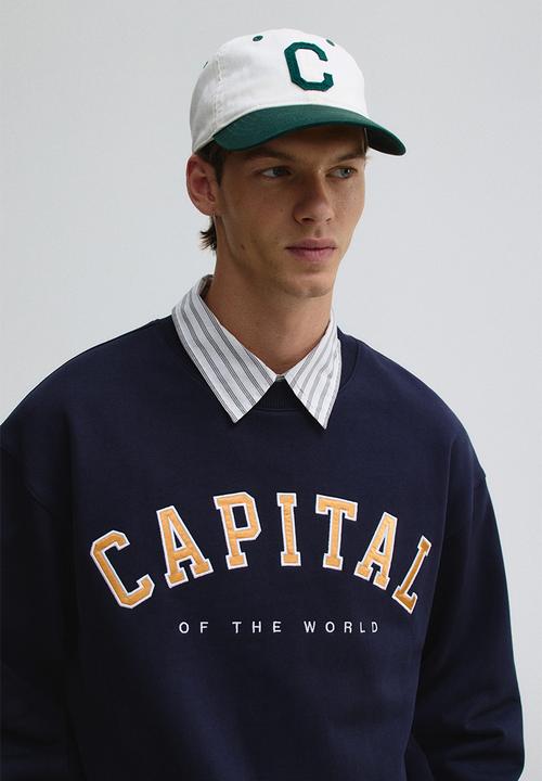 H&M - Loose fit sweatshirt - navy blue capital