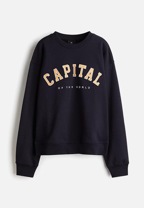 H&M - Loose fit sweatshirt - navy blue capital