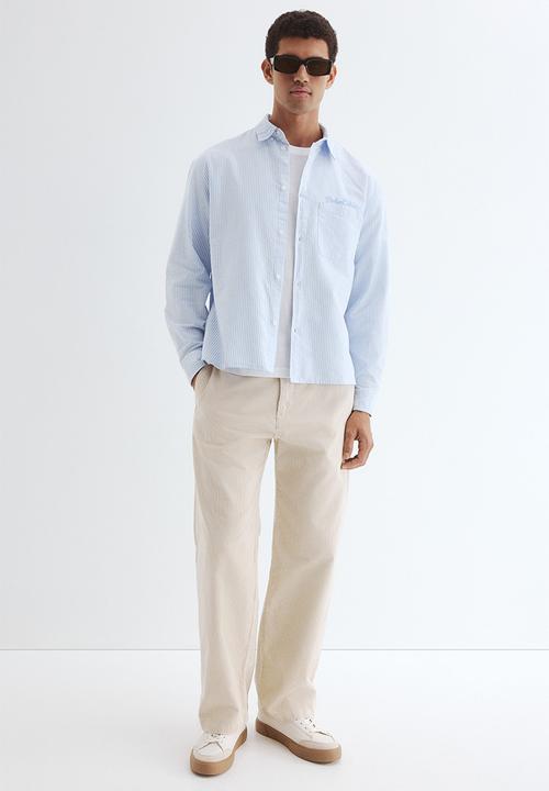 H&M - Loose fit oxford shirt - light blue harbor city