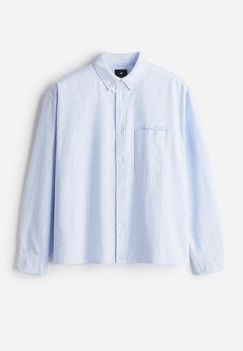 H&M - Loose fit oxford shirt - light blue harbor city