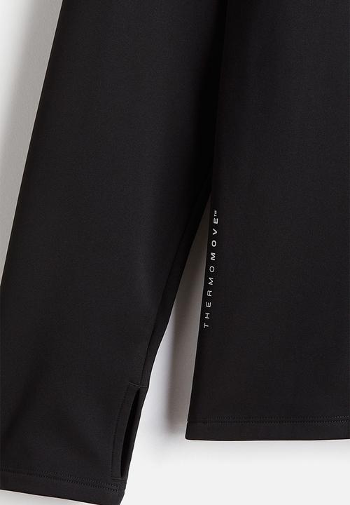 H&M - Zip-top midlayer sports top with thermomove™ - black