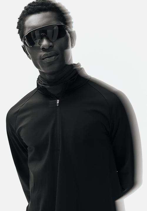 H&M - Zip-top midlayer sports top with thermomove™ - black