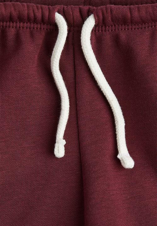 H&M - Brushed-inside joggers - dark red 
