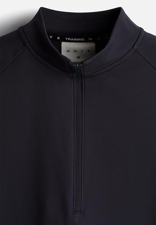 H&M - Zip-top midlayer sports top with thermomove™ - grey