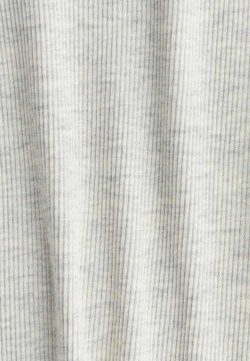 H&M - Ribbed cotton jersey top - light beige marl 