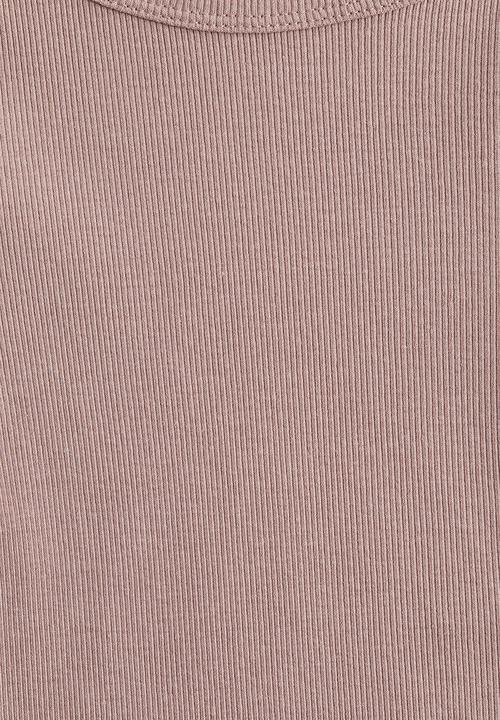 H&M - Ribbed cotton jersey top - dusty pink