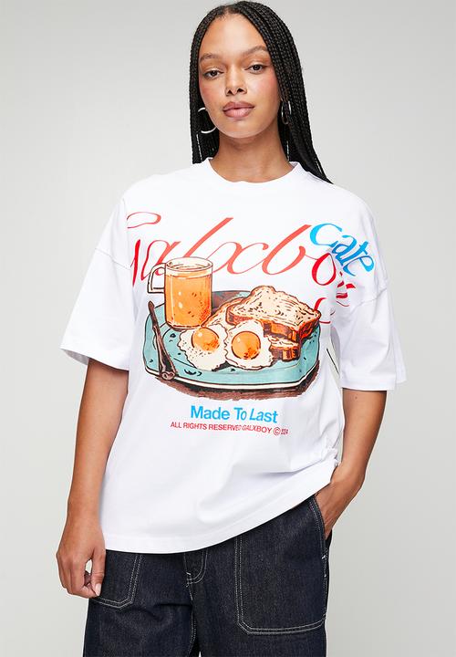 GALXBOY - CAFÉ T-SHIRT  - WHITE