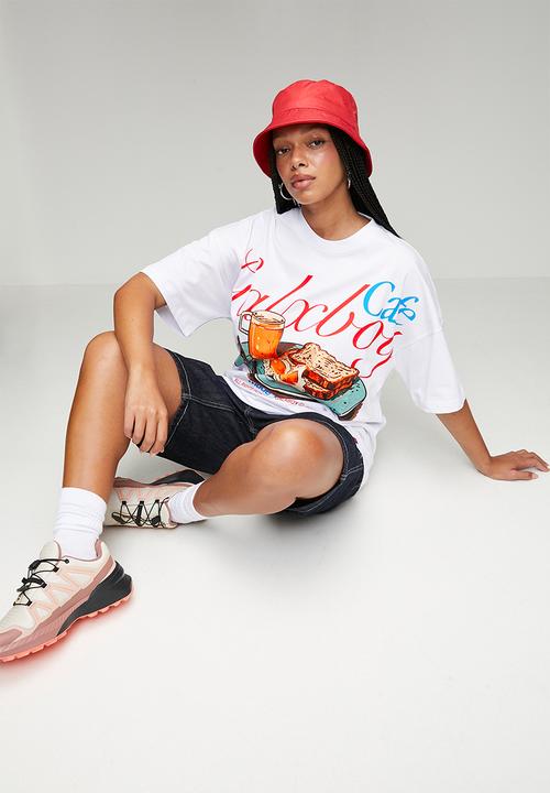 GALXBOY - CAFÉ T-SHIRT  - WHITE