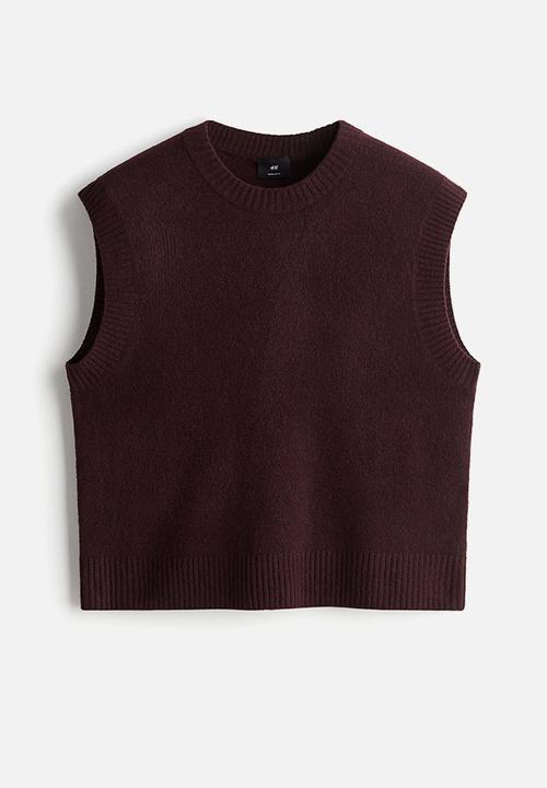 H&M - Regular fit sweater vest - burgundy