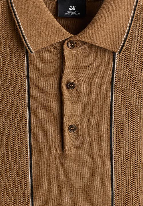 H&M - Regular fit polo shirt - dark beige