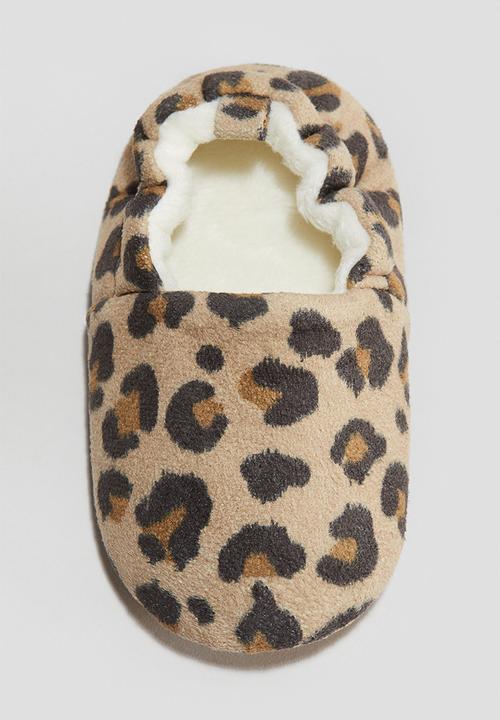 H&M - Soft slippers -  beige/leopard print