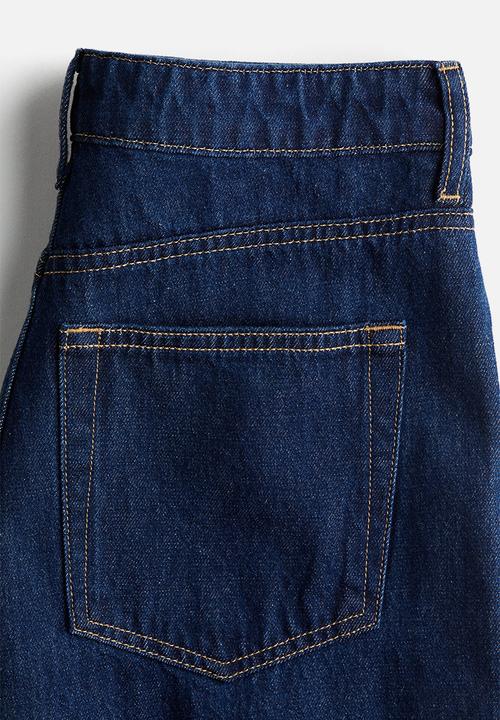 H&M - Wide high jeans - dark denim blue
