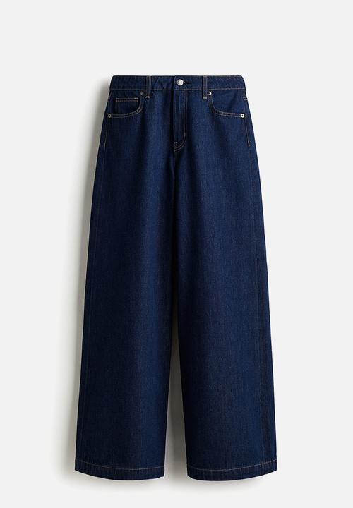 H&M - Wide high jeans - dark denim blue