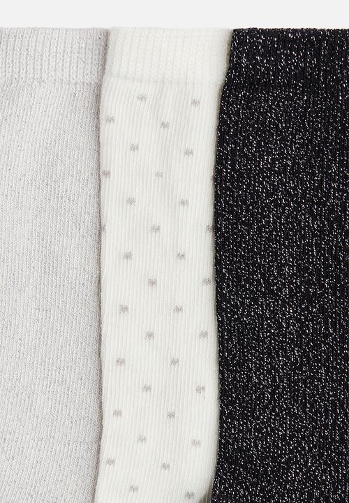 H&M - 7-pack socks - black glittery
