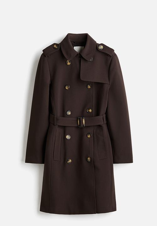 H&M - Double-breasted trenchcoat - dark brown