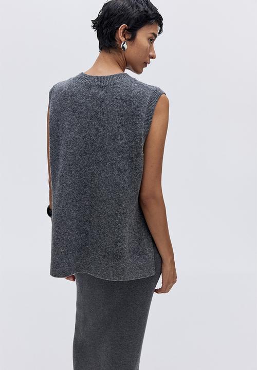 H&M - Sweater vest - dark grey marl