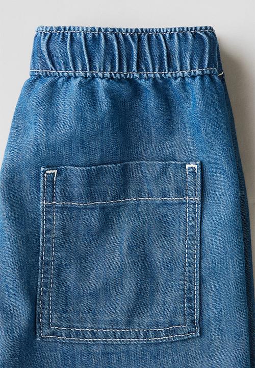 H&M - Cotton denim shorts - dark denim blue