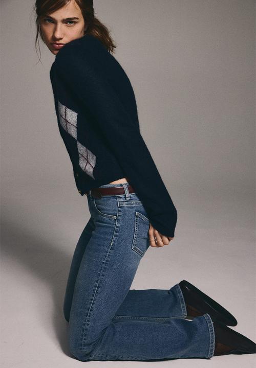 H&M - Flared low jeans - denim  blue