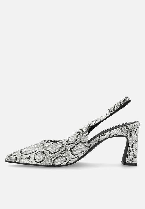 Madison® - Odette slingback heel - white & black