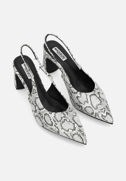 Madison® - Odette slingback heel - white & black