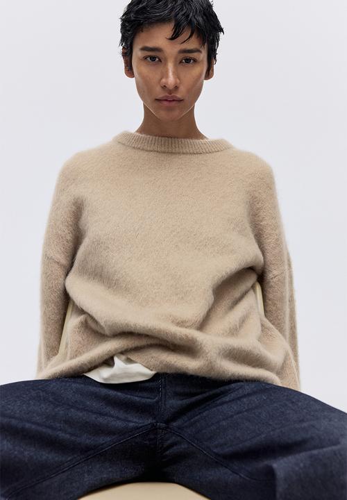 H&M - Oversized mohair-blend jumper - beige