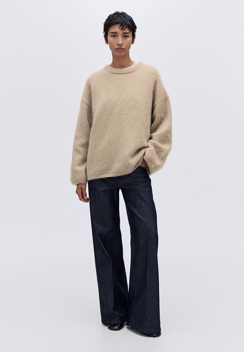 H&M - Oversized mohair-blend jumper - beige