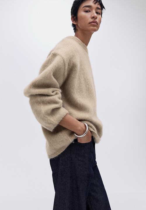 H&M - Oversized mohair-blend jumper - beige