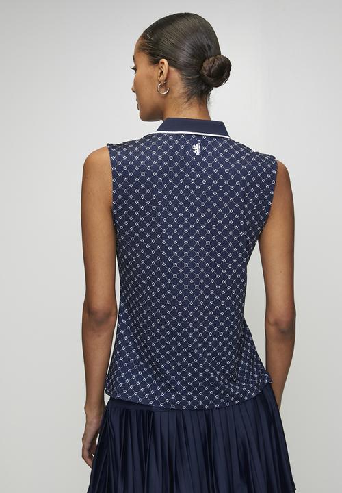 Pringle of Scotland - Pringle kerry short sleeve golfer - navy