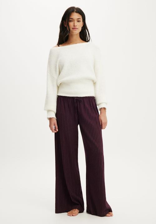 Cotton On - Fluffy off the shoulder knit - coconut milk