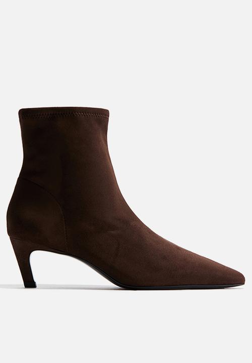 H&M - Heeled sock boots - dark brown