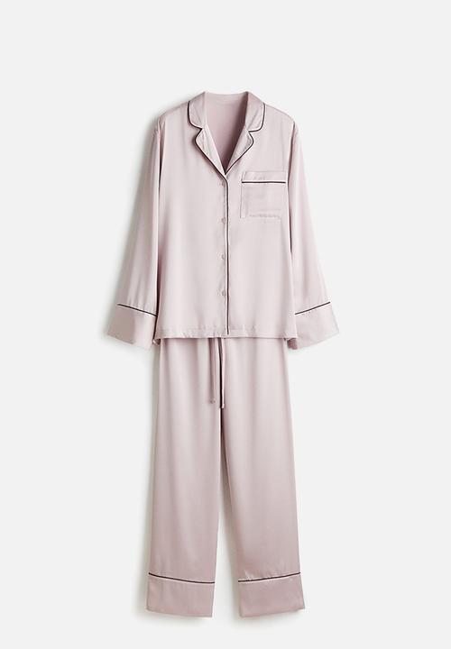 H&M - Satin pyjamas - powder pink