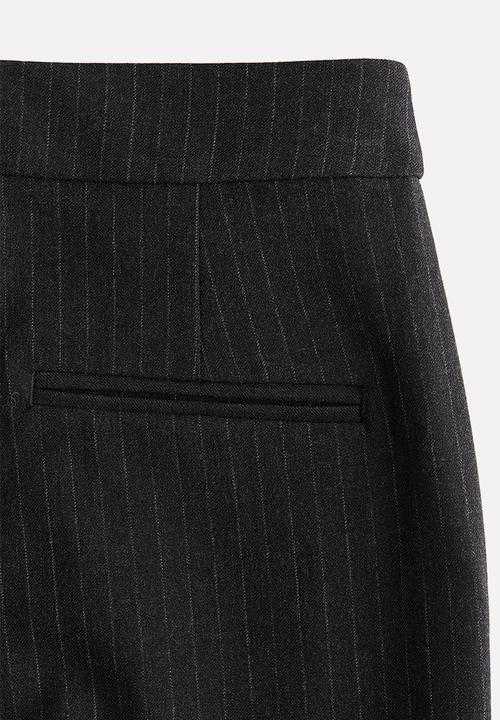 H&M - Bootcut trousers - dark grey/pinstriped