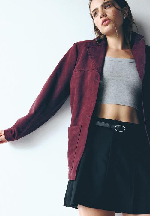 H&M - Jacket - plum red