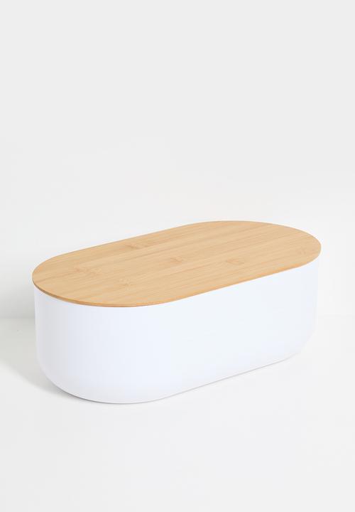 Excellent Houseware - Bread Bin - White