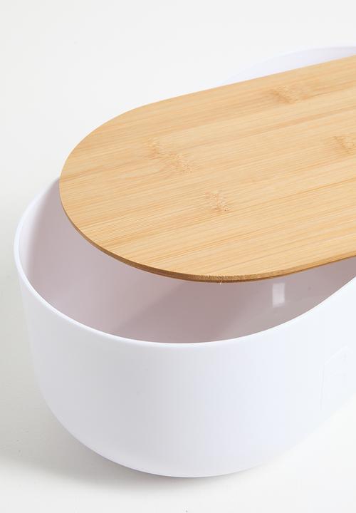 Excellent Houseware - Bread Bin - White