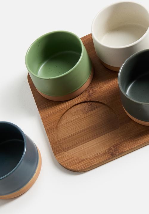 Excellent Houseware - Mila bowls set of 4 on board - Multi
