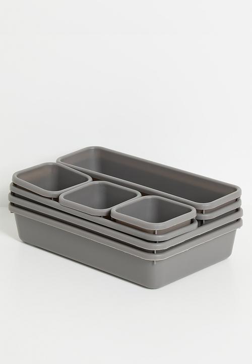 Tray Storage Boxes - Grey