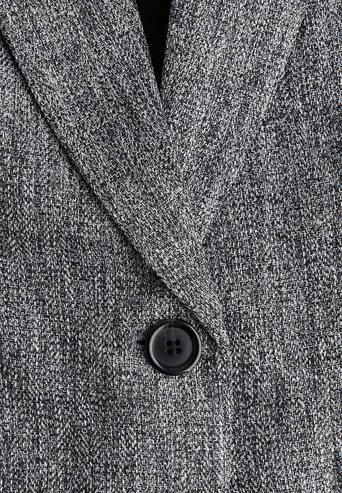 H&M - Gathered-sleeve blazer - grey marl