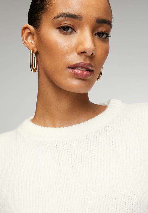 Cotton On - Luxe Crew Neck Sweater - Lofty White