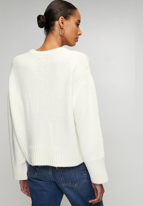 Cotton On - Luxe Crew Neck Sweater - Lofty White