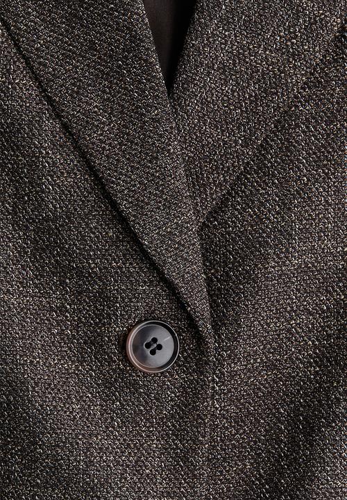 H&M - Gathered-sleeve blazer - brown